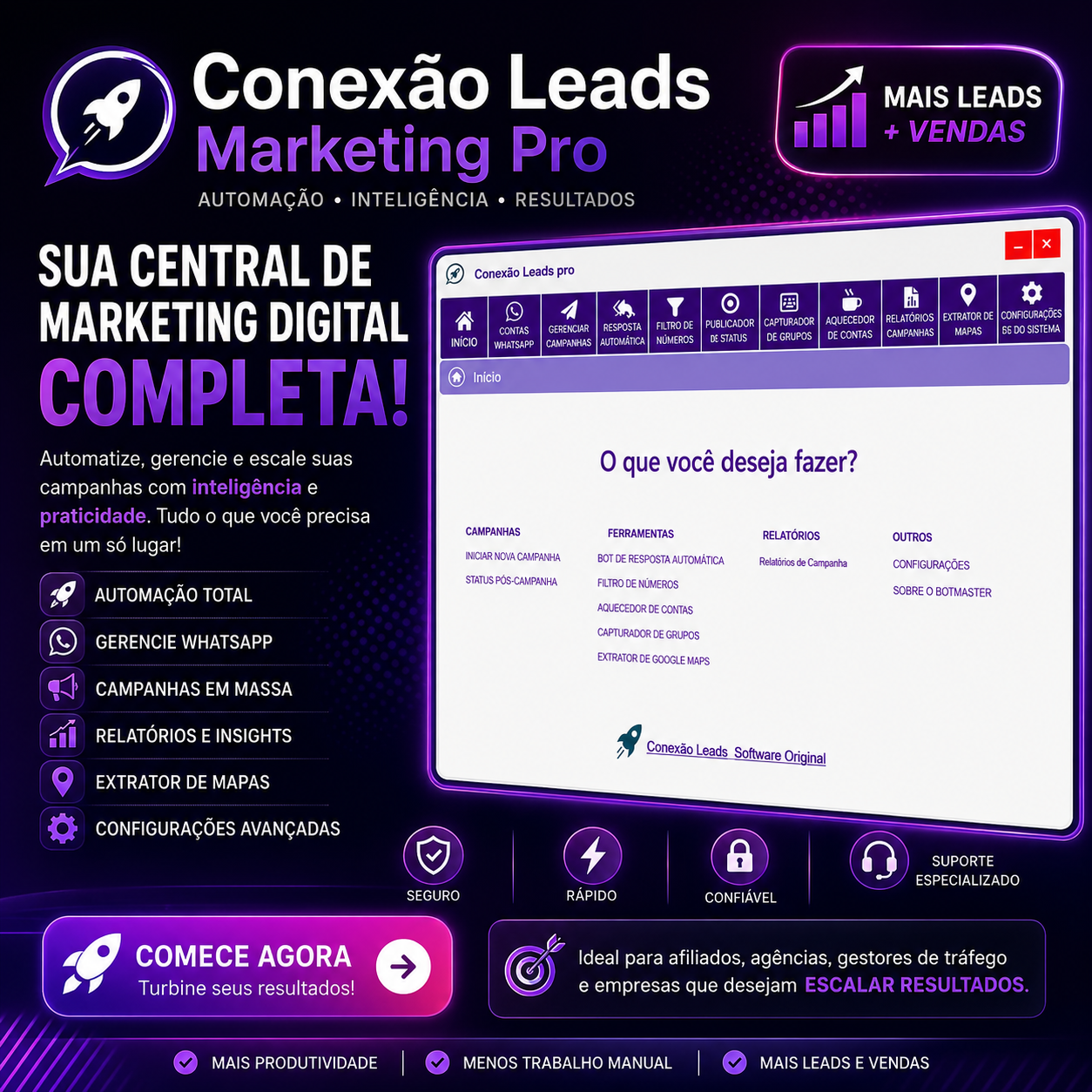 Imagem de Conexão Leads Marketing Pro  acesso imediato + atualizaçao gratis